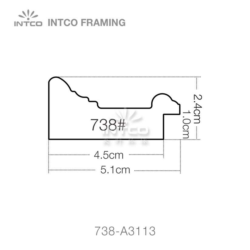 738 series PS art frame moulding profile