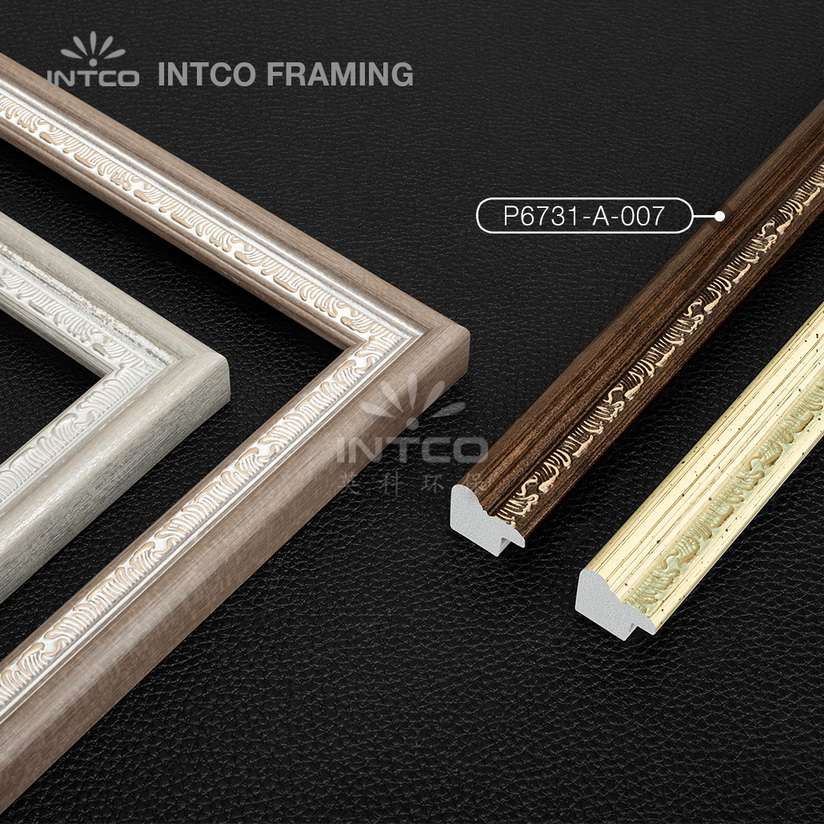 P6731 series PS patina photo frame mouldings