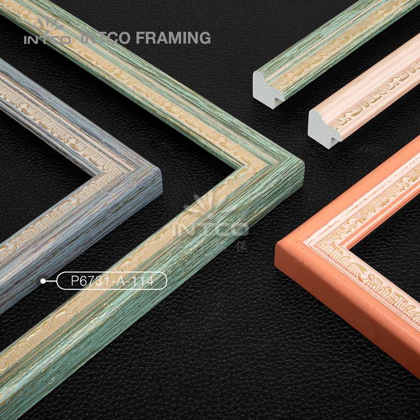 P6731 series PS patina photo frame mouldings