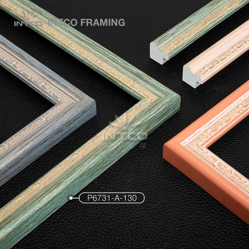 P6731 series PS patina photo frame mouldings