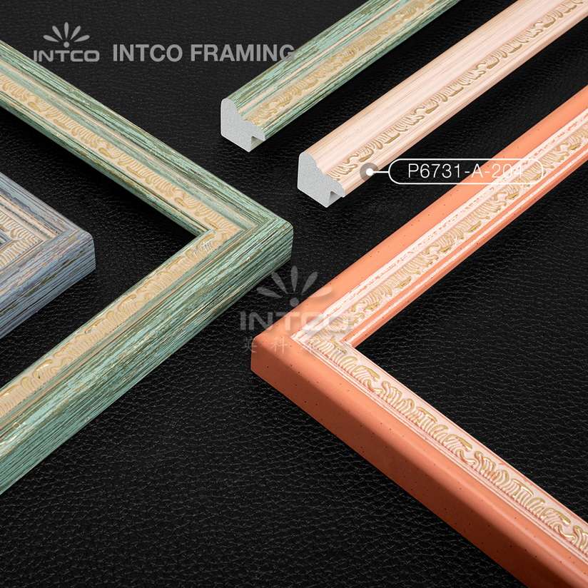 P6731 series PS patina photo frame mouldings