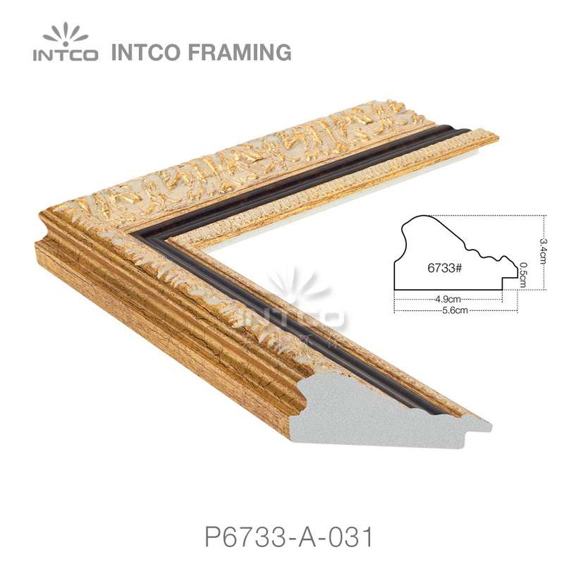 P6733-A-031 PS patina picture frame moulding drawing