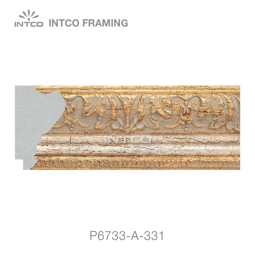 P6733-A-331 PS patina picture frame moulding swatch sample