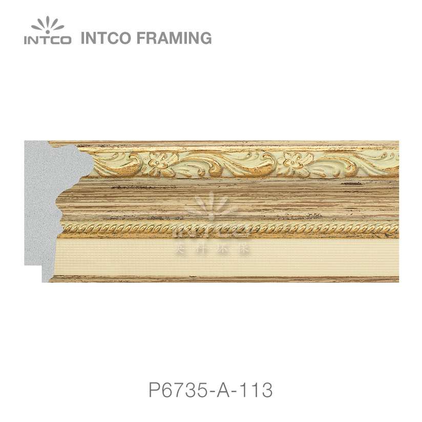 P6735-A-113 PS patina picture frame moulding swatch sample