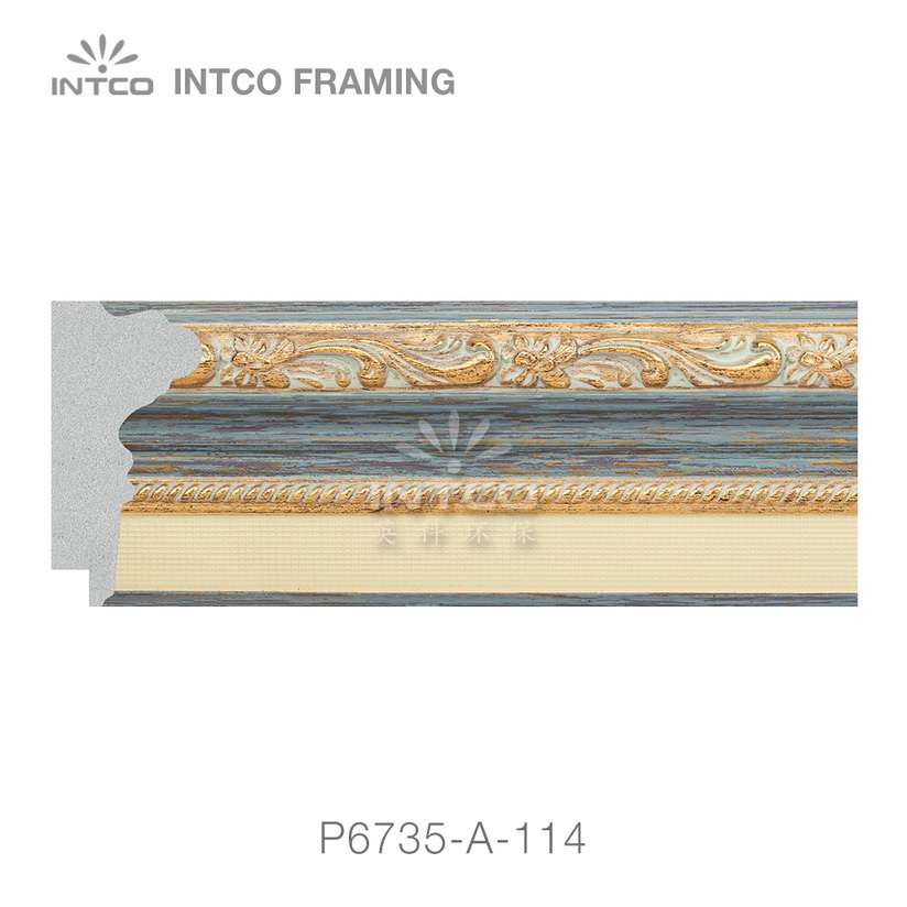 P6735-A-114 PS patina picture frame moulding swatch sample
