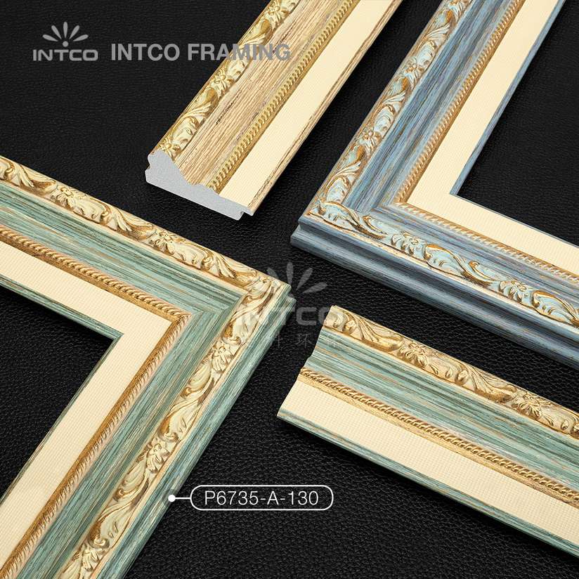 P6735 series PS patina picture frame mouldings