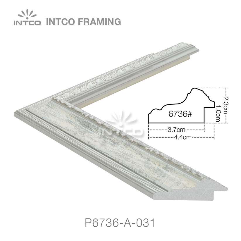 P6736-A-031 PS patina picture frame moulding drawing
