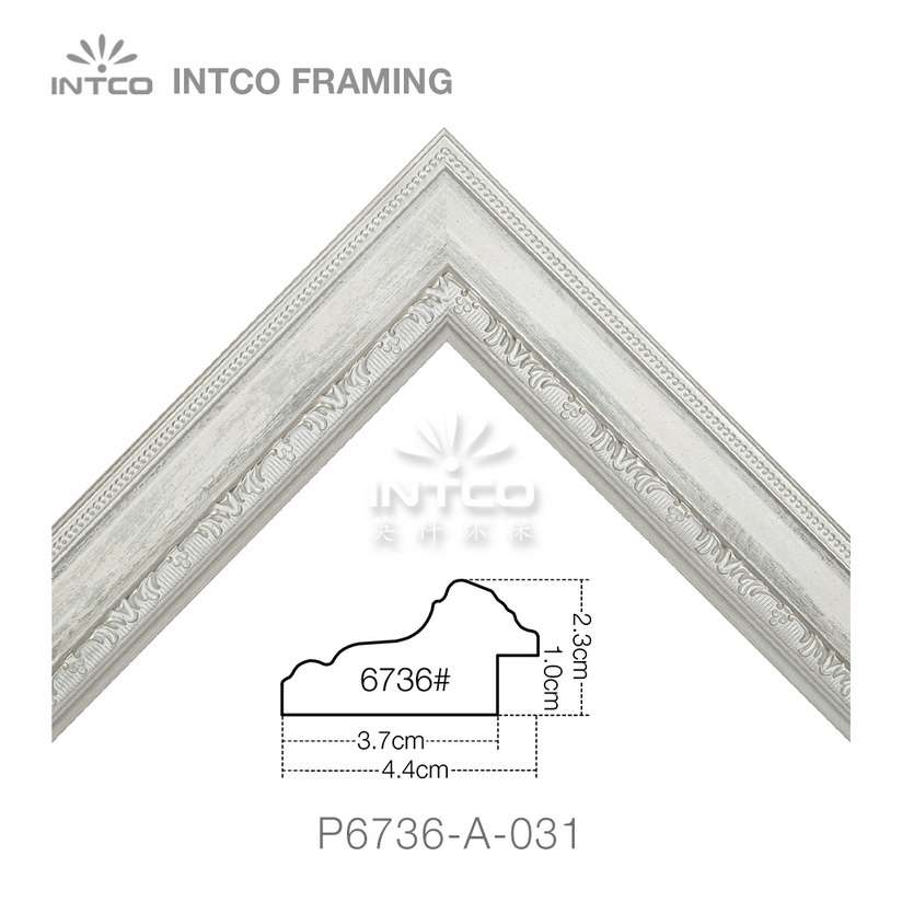P6736-A-031 PS patina picture frame moulding corner sample