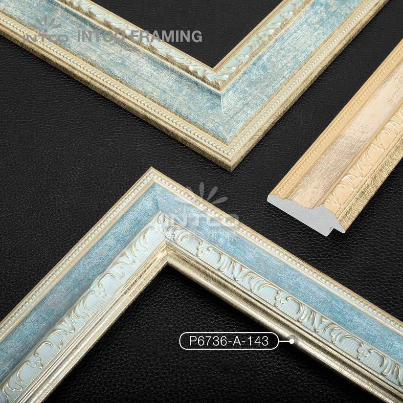 P6736 series PS patina picture frame mouldings