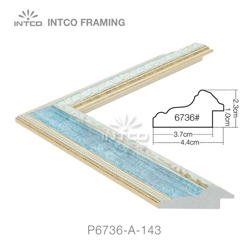 P6736-A-143 PS patina picture frame moulding drawing