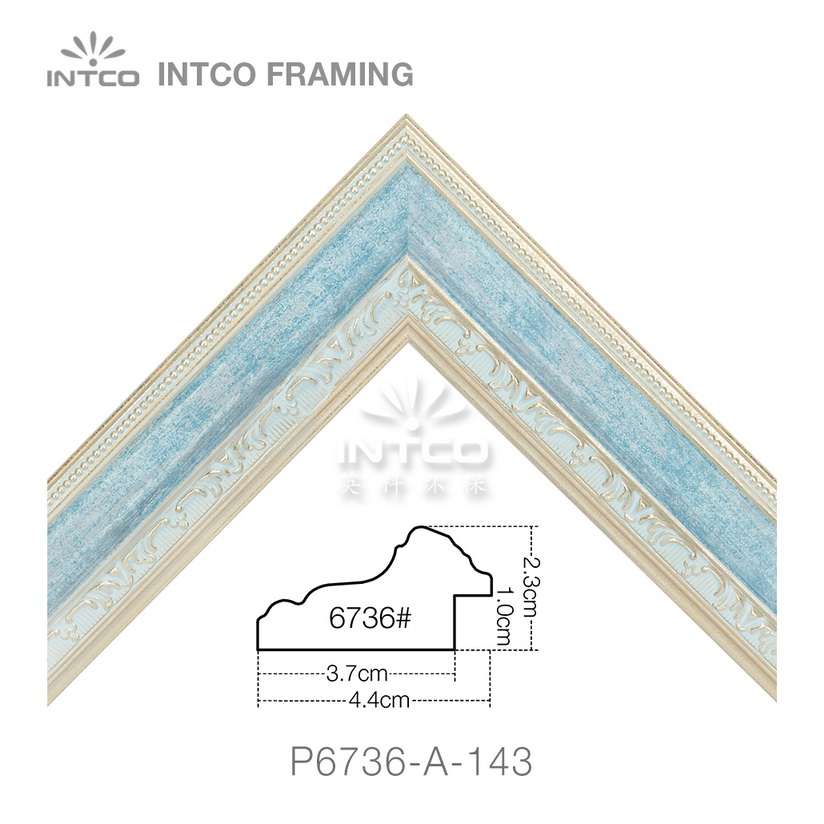 P6736-A-143 PS patina picture frame moulding corner sample