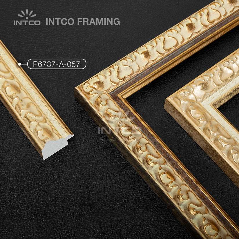 P6737 series PS patina picture frame mouldings