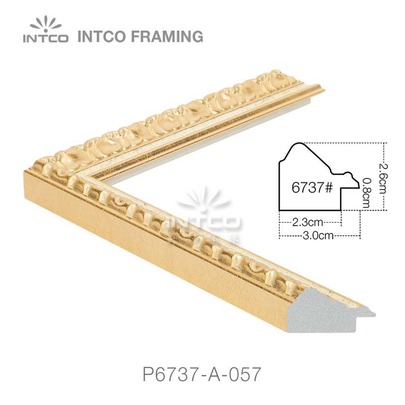 P6737-A-057 PS patina picture frame moulding drawing