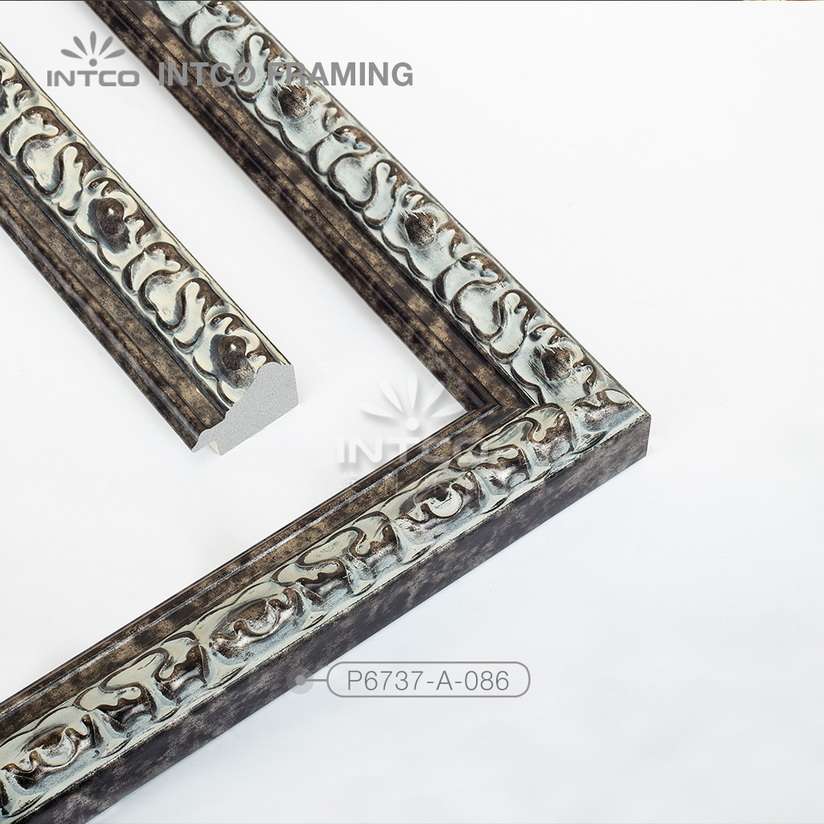 P6737 series PS patina picture frame mouldings