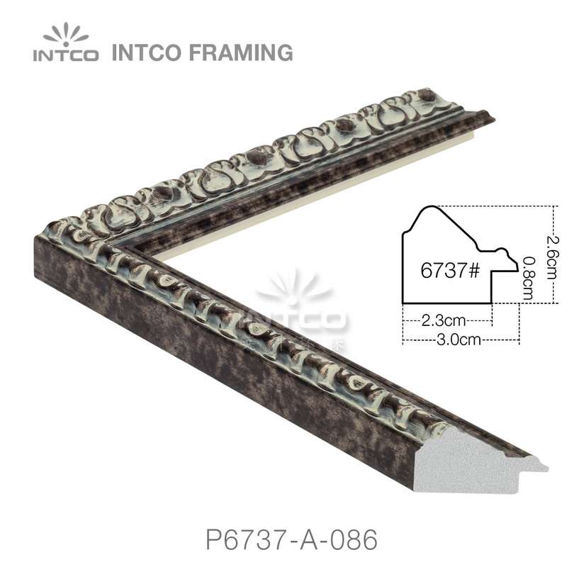 P6737-A-086 PS patina picture frame moulding drawing