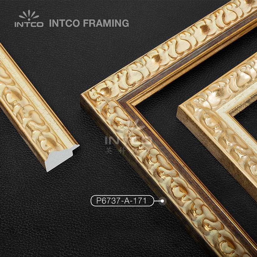 P6737 series PS patina picture frame mouldings