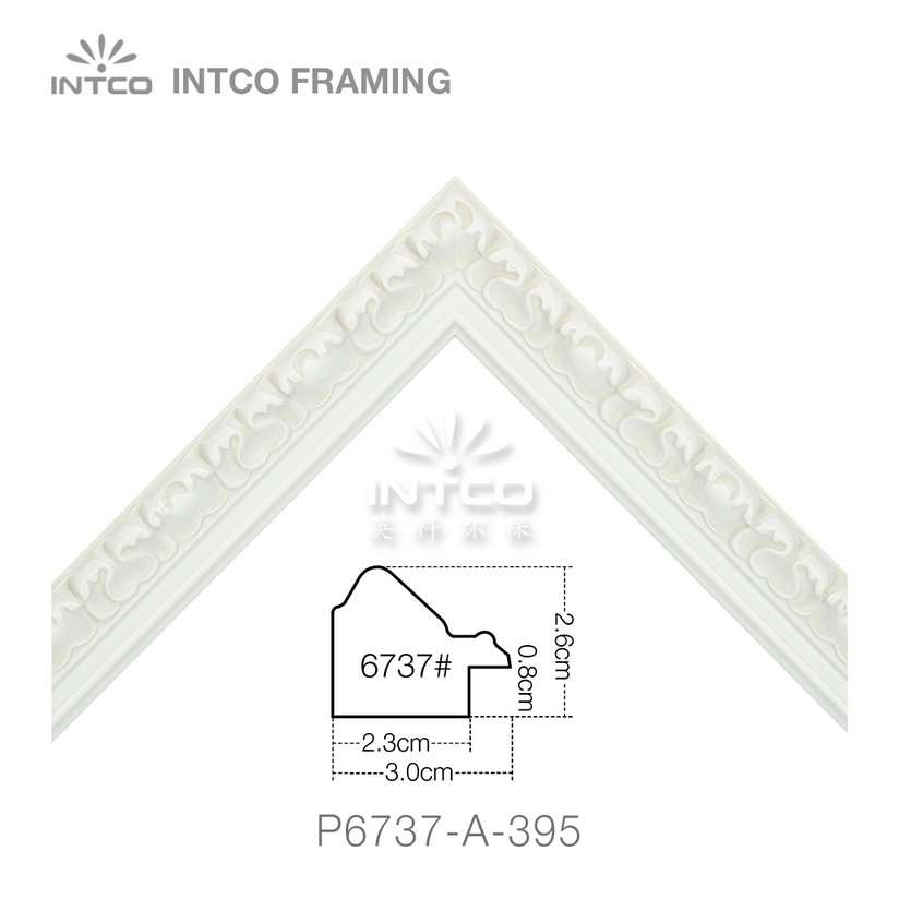 P6737-A-395 unfinished PS patina picture frame moulding