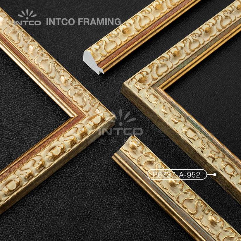 P6737 series PS patina picture frame mouldings