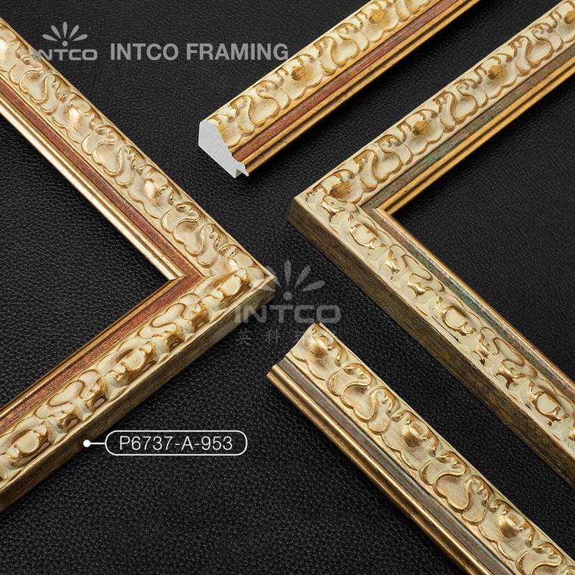 P6737 series PS patina picture frame mouldings