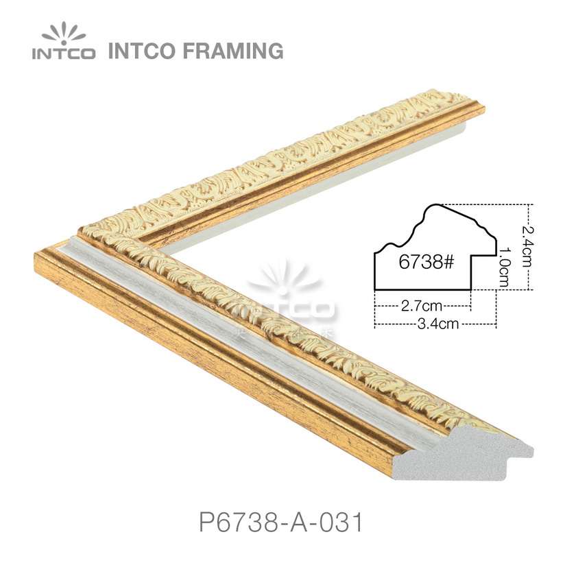 P6738-A-031 PS patina picture frame moulding drawing