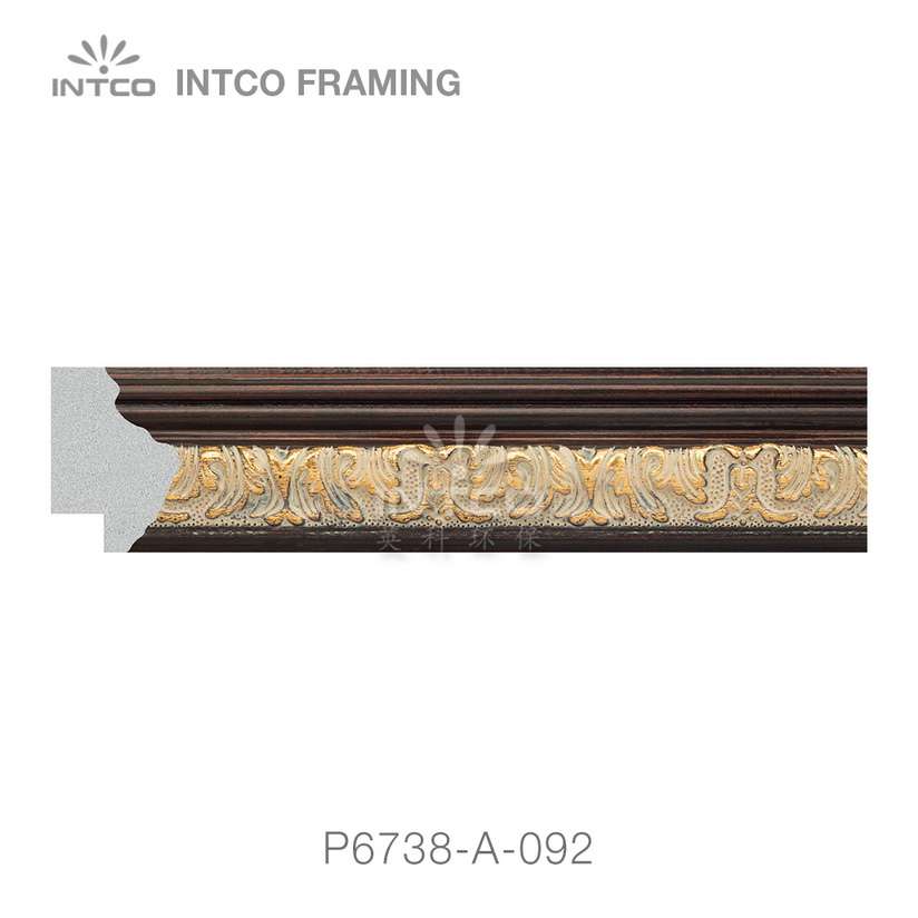 P6738-A-092 PS patina picture frame moulding swatch sample