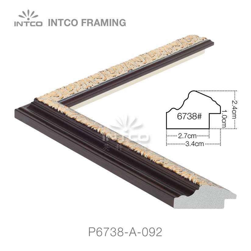 P6738-A-092 PS patina picture frame moulding drawing