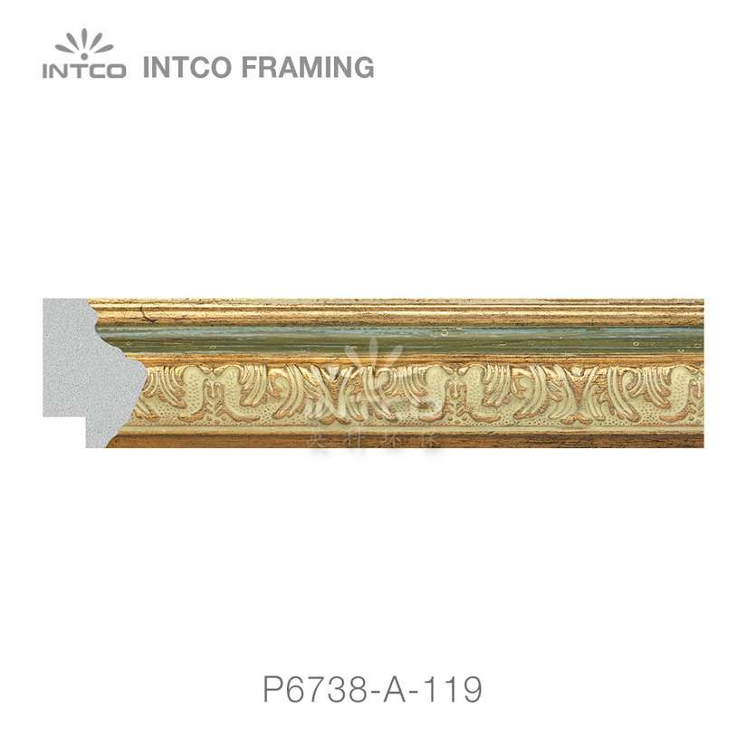P6738-A-119 PS patina picture frame moulding swatch sample