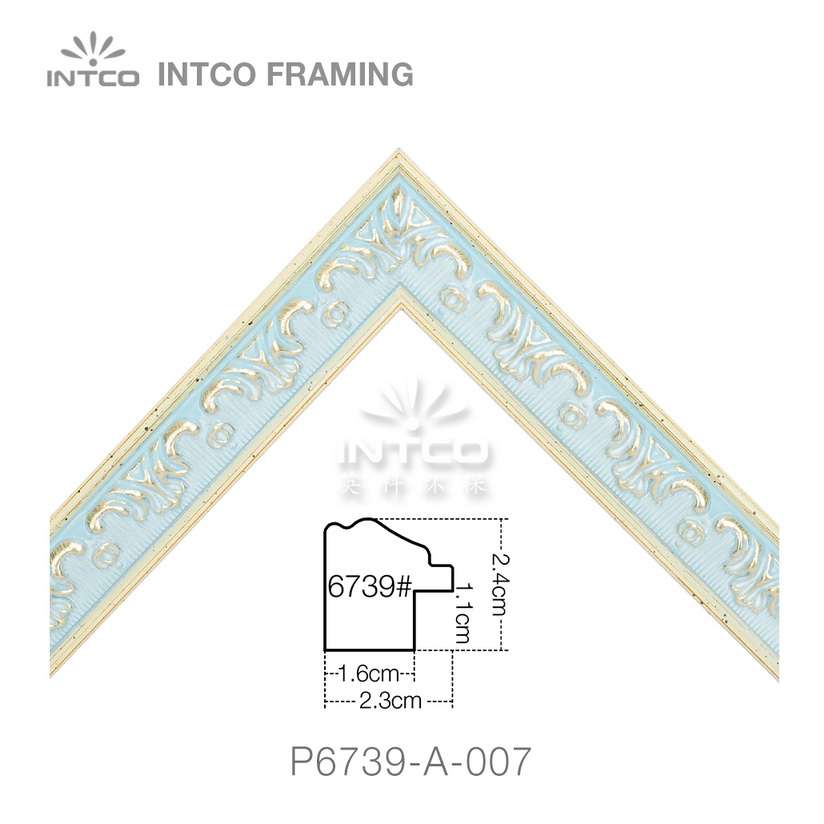 P6739-A-007 PS Patina picture frame moulding corner sample