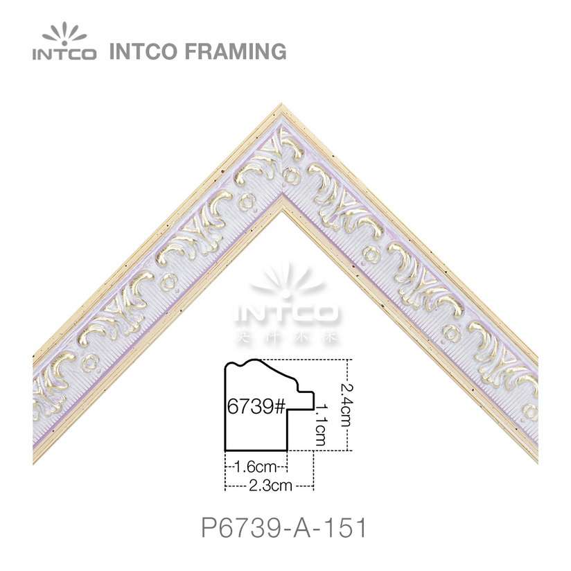 P6739-A-151 PS Patina picture frame moulding corner sample