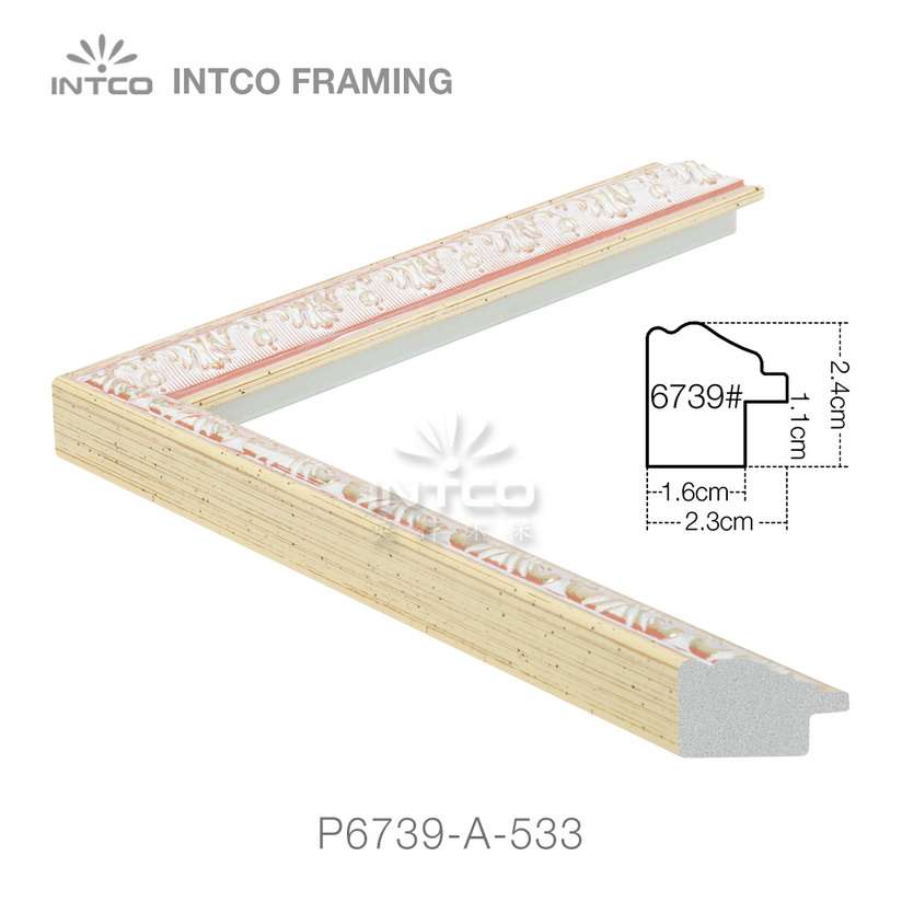 P6739-A-533 PS Patina picture frame moulding drawing