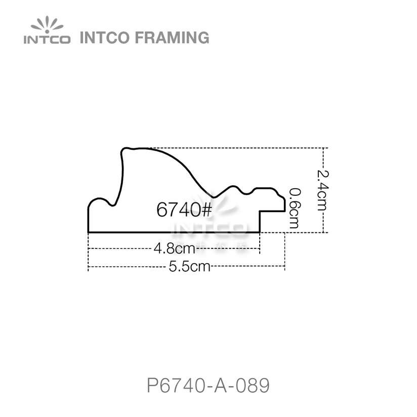 #P6740 2-3/16 inch picture frame moulding profiles
