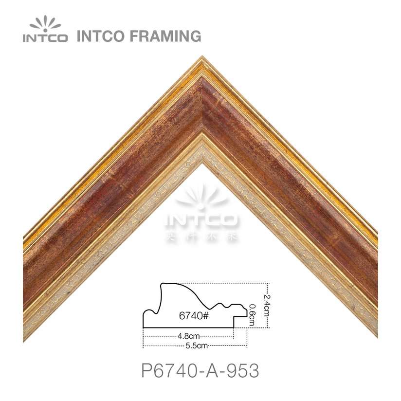 gold unfinished picture frame moulding