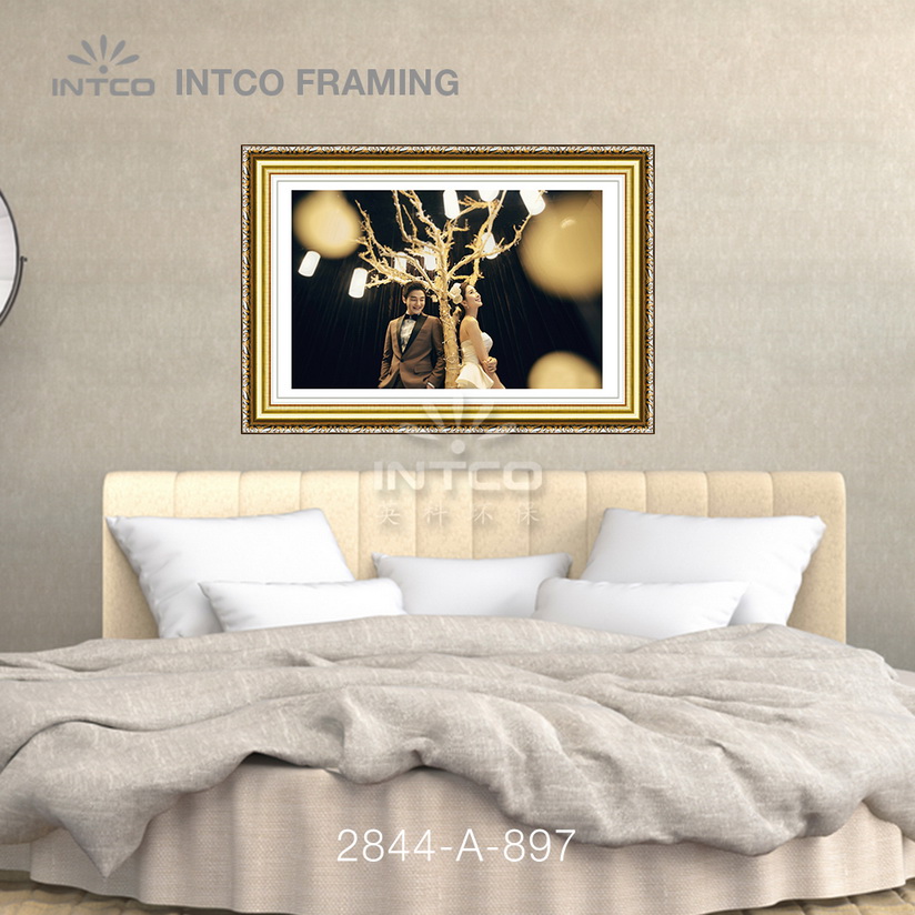 Vintage gold picture frame moulding