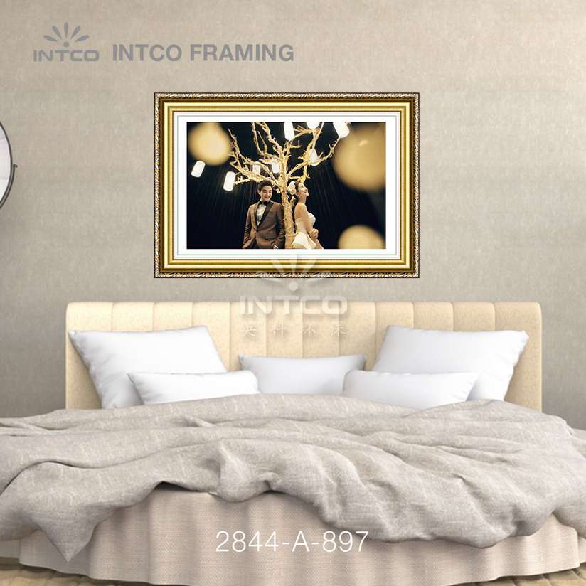 Vintage gold picture frame moulding