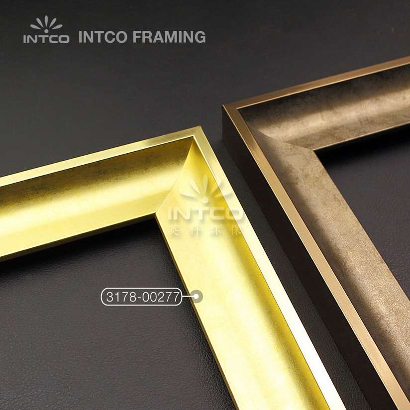 Modern gold picture frame moulding