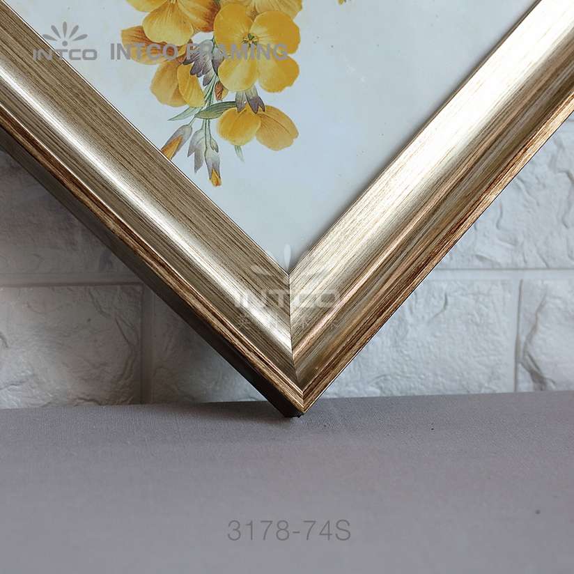 Modern gold picture frame moulding