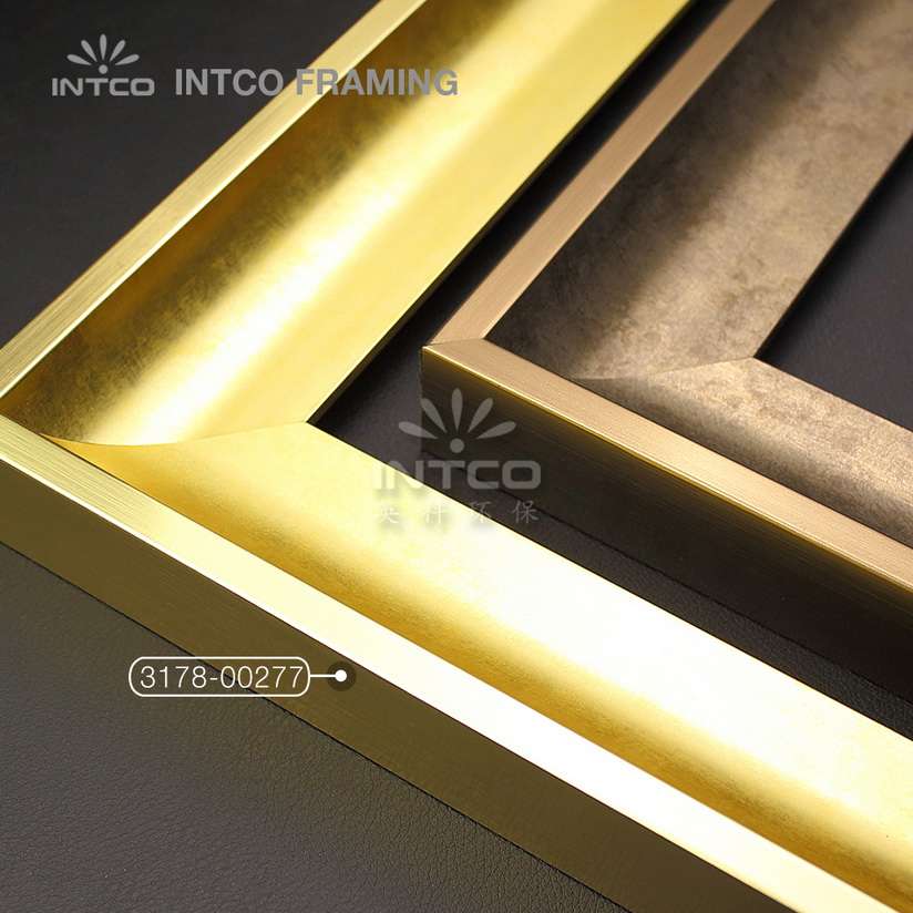 Modern gold picture frame moulding