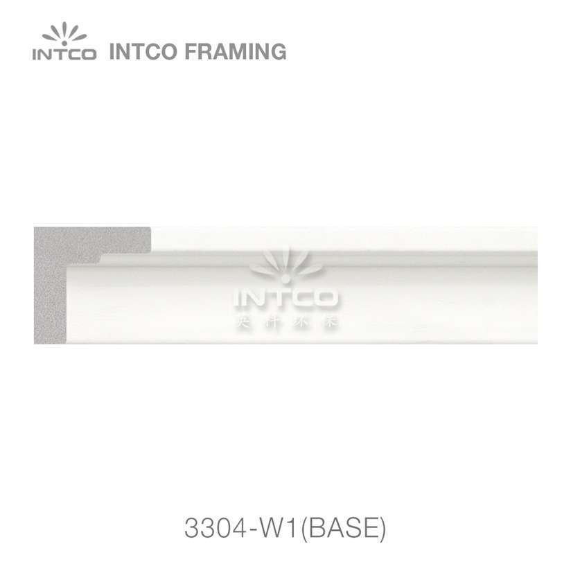 l shaped white picture frame moulding