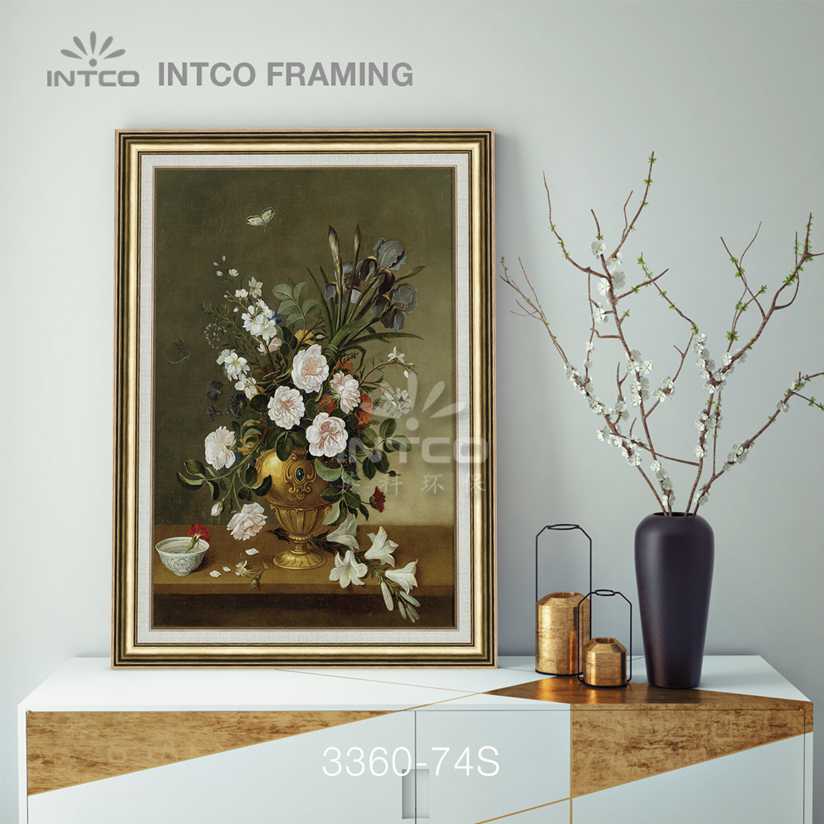 Modern gold picture frame moulding