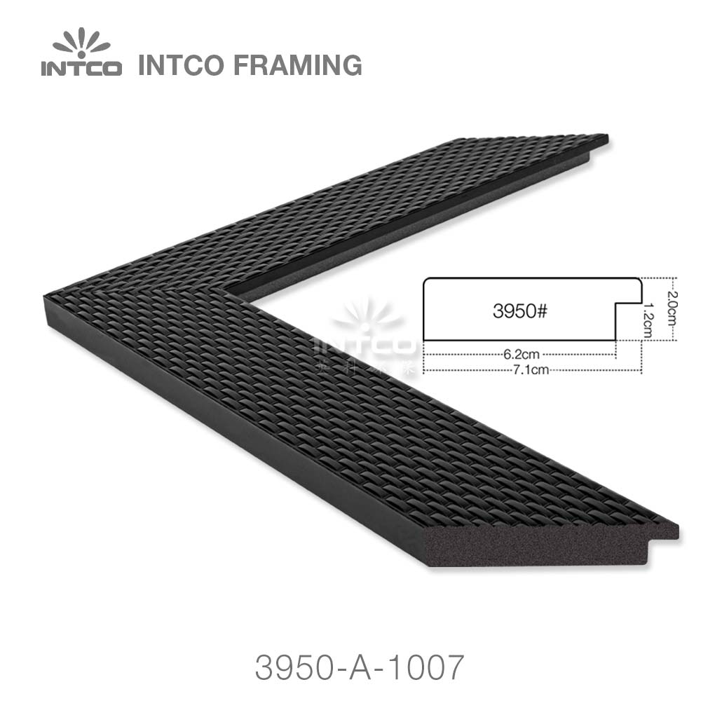 INTCO 3950-A-1007 PS black mirror frame moulding