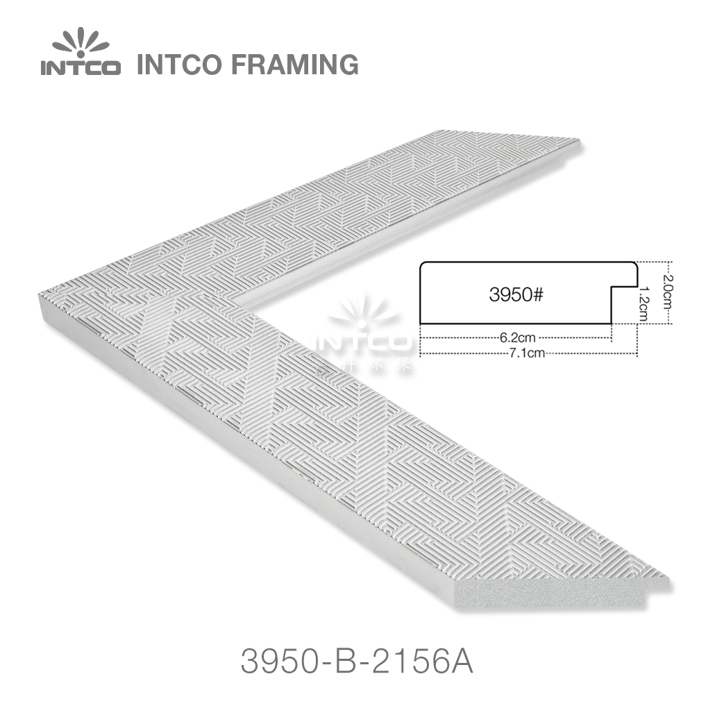 INTCO 3950-B-2156A PS silver unfinished mirror frame moulding