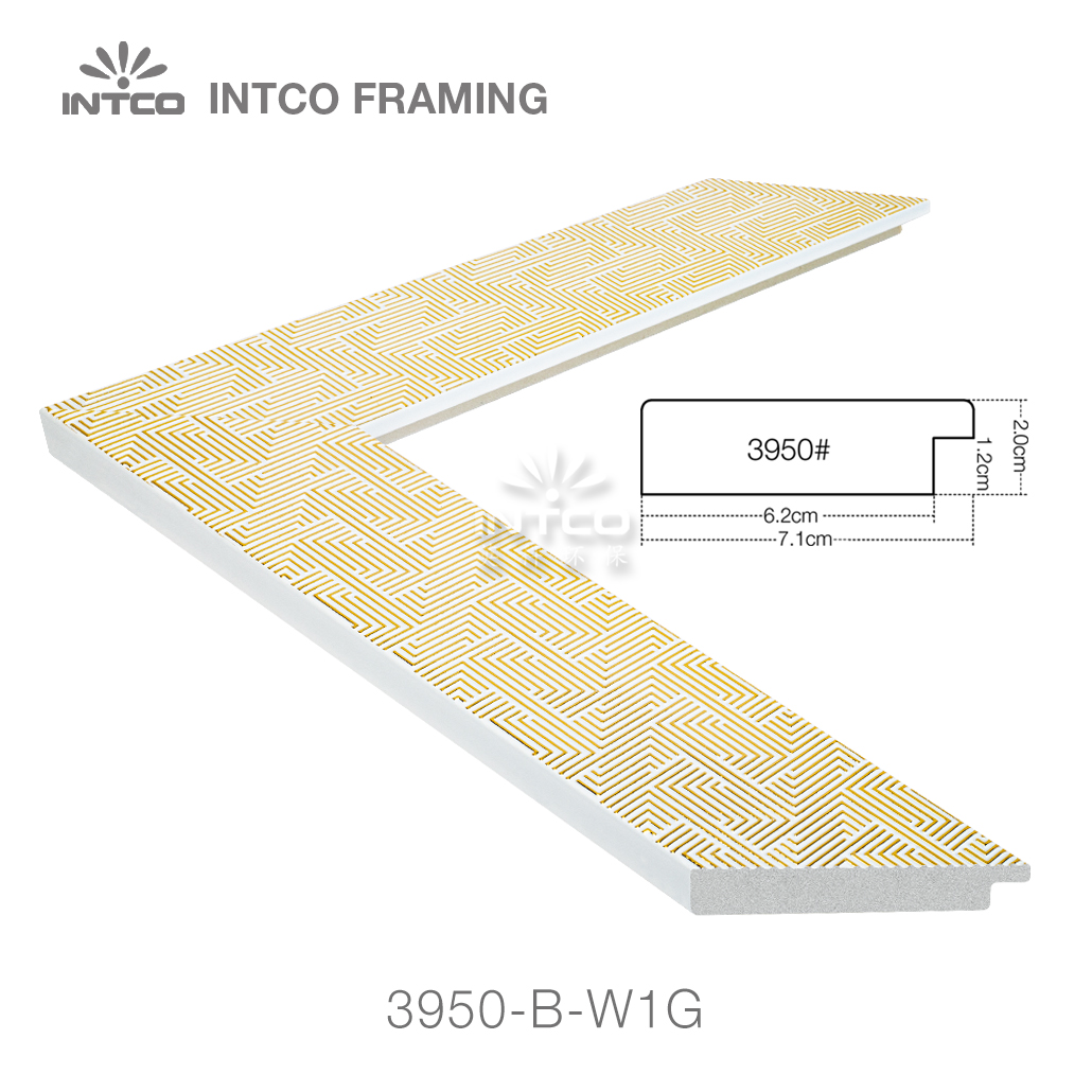 INTCO 3950-B-W1G PS unfinished gold mirror frame moulding
