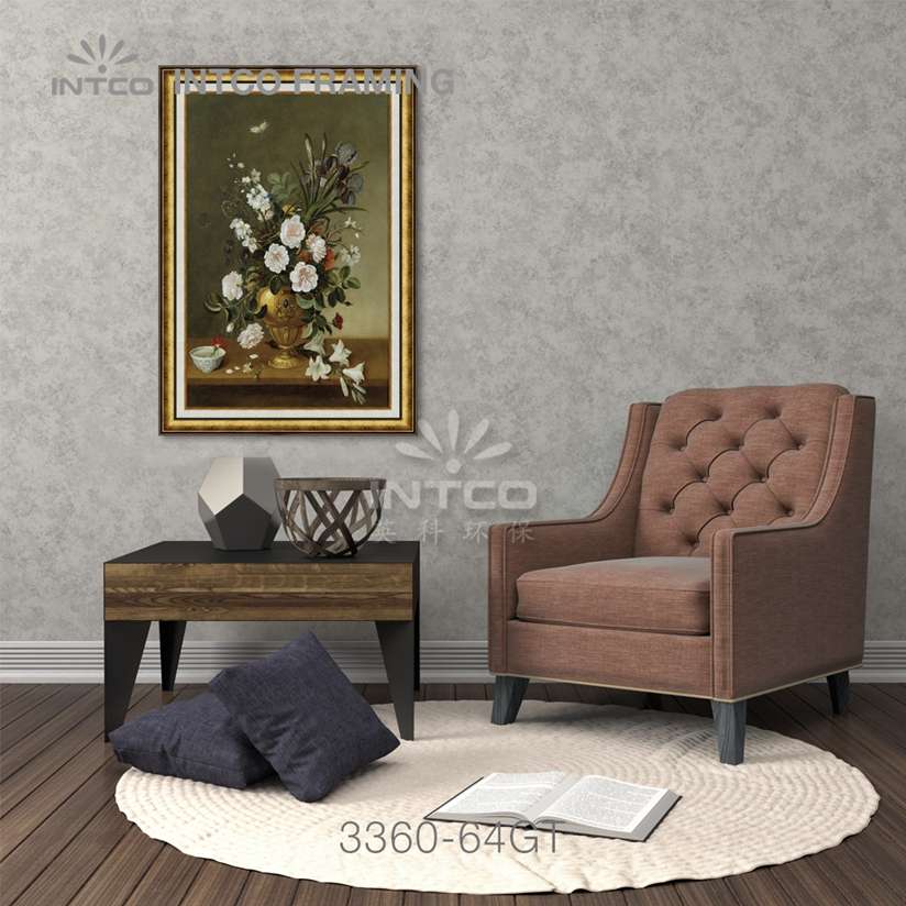 antique gold picture frame moulding
