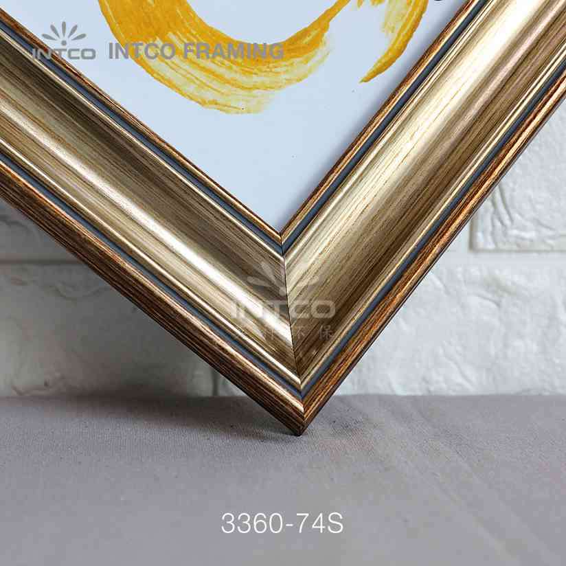 Modern gold picture frame moulding