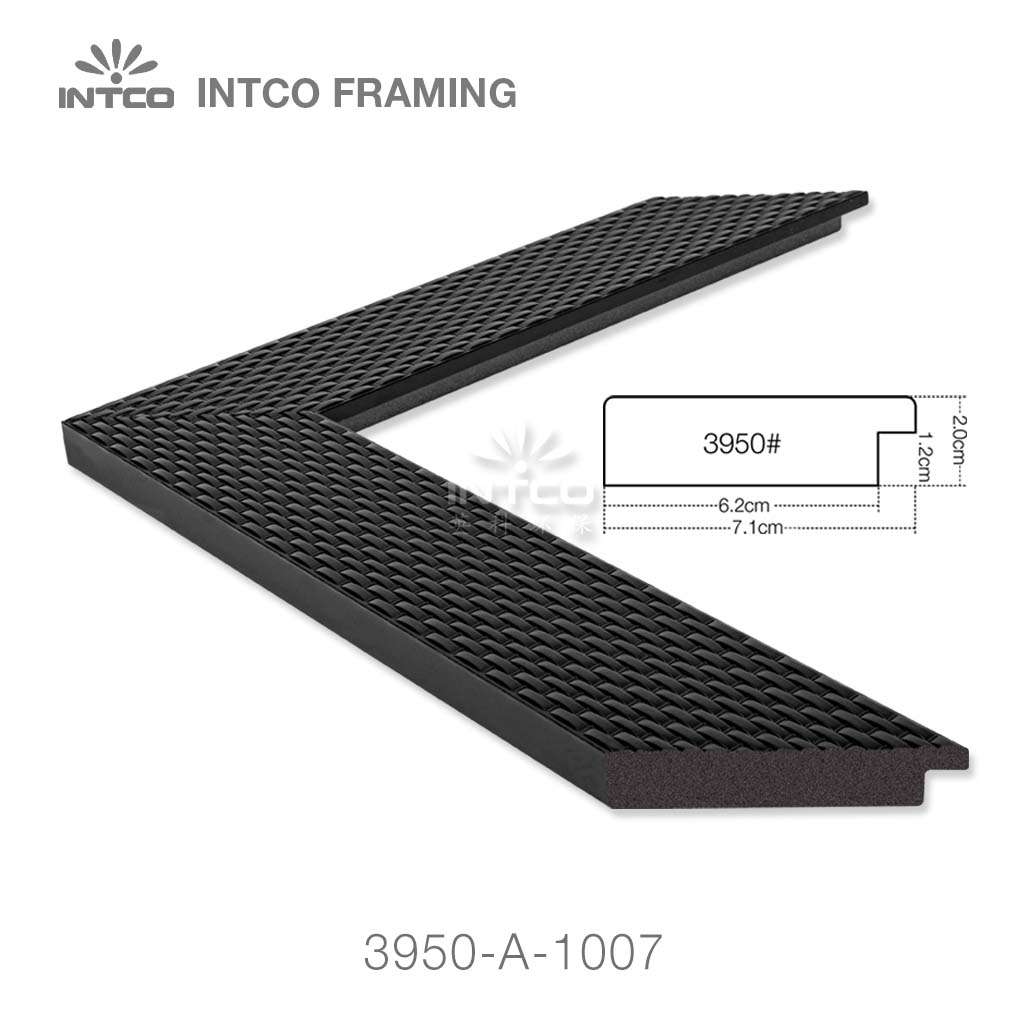 INTCO 3950-A-1007 PS black mirror frame moulding