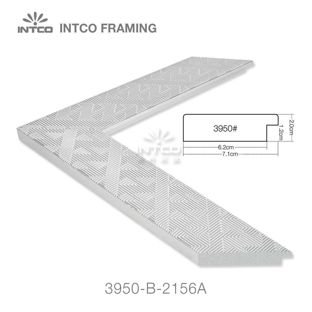 INTCO 3950-B-2156A PS silver unfinished mirror frame moulding