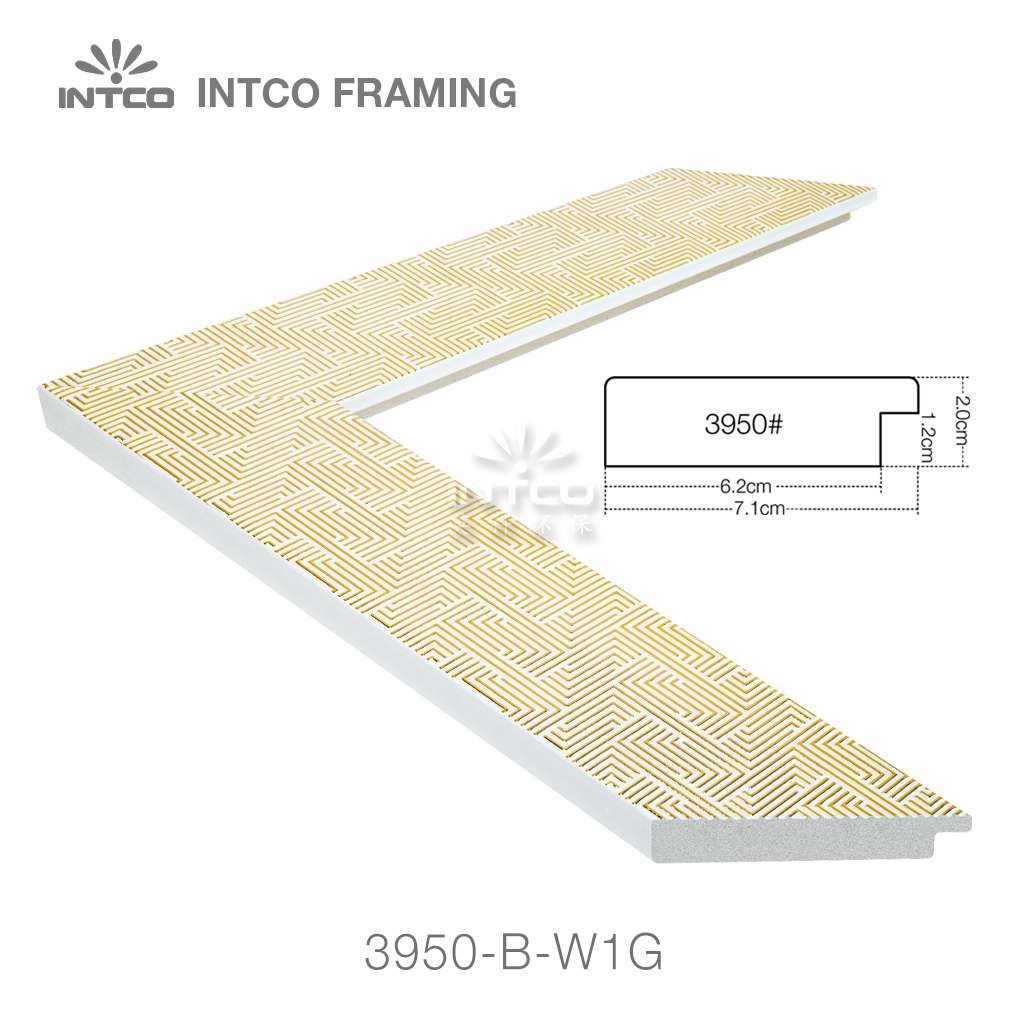 INTCO 3950-B-W1G PS unfinished gold mirror frame moulding