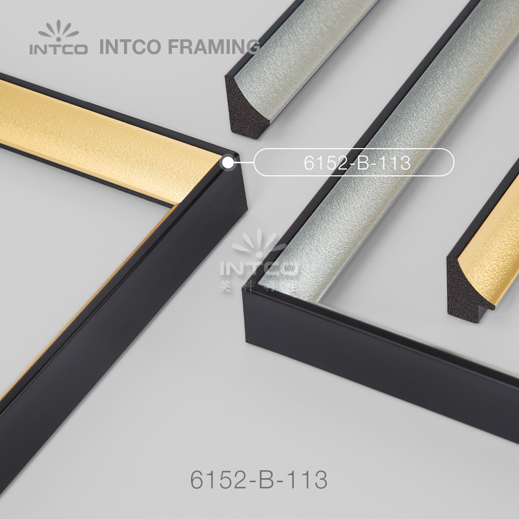 Modern gold picture frame moulding