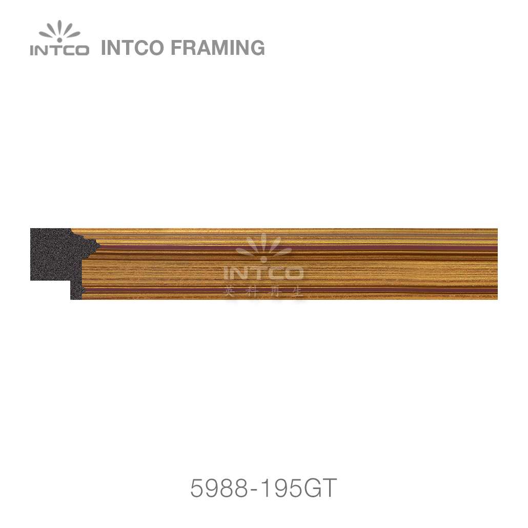 Modern gold picture frame moulding