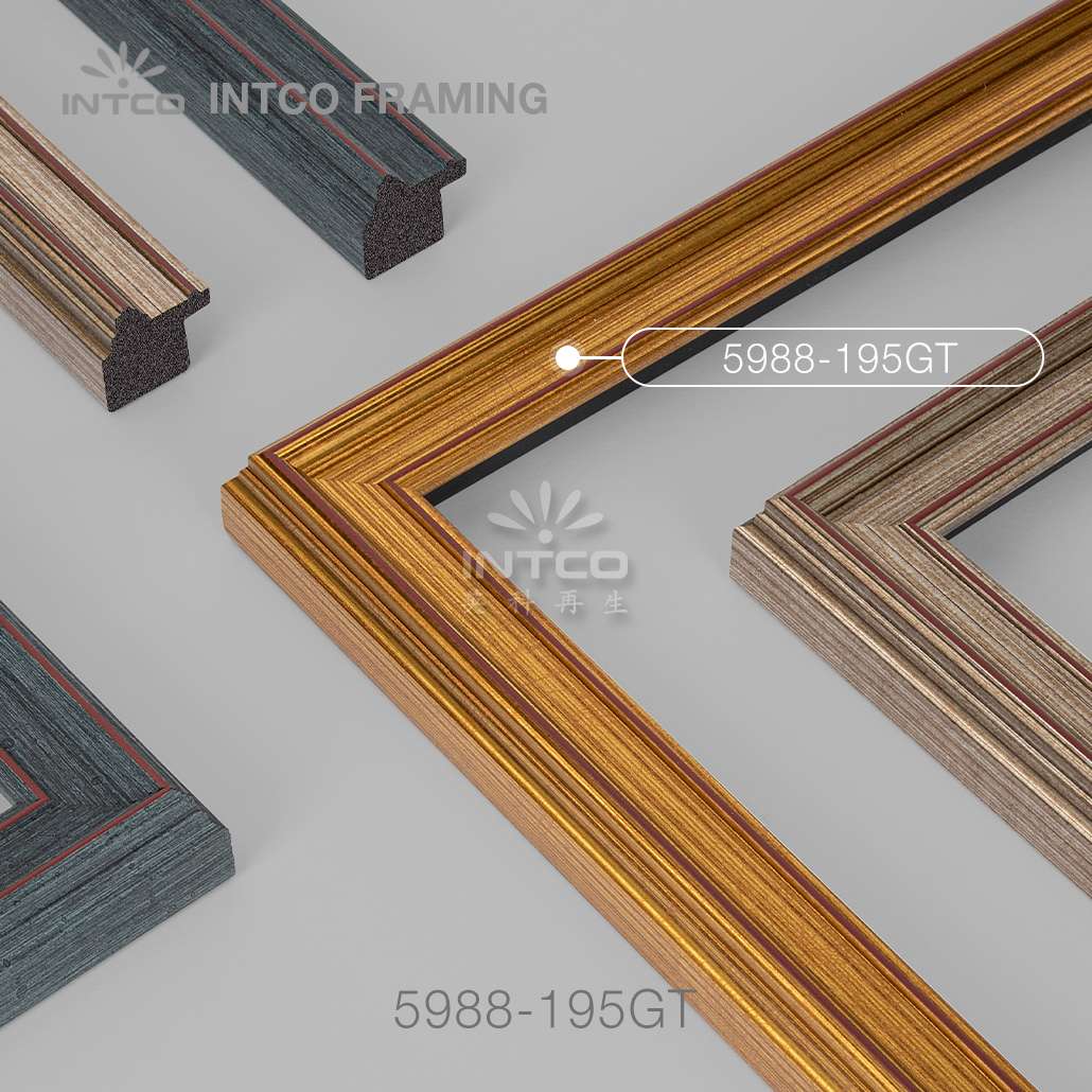 Modern gold picture frame moulding